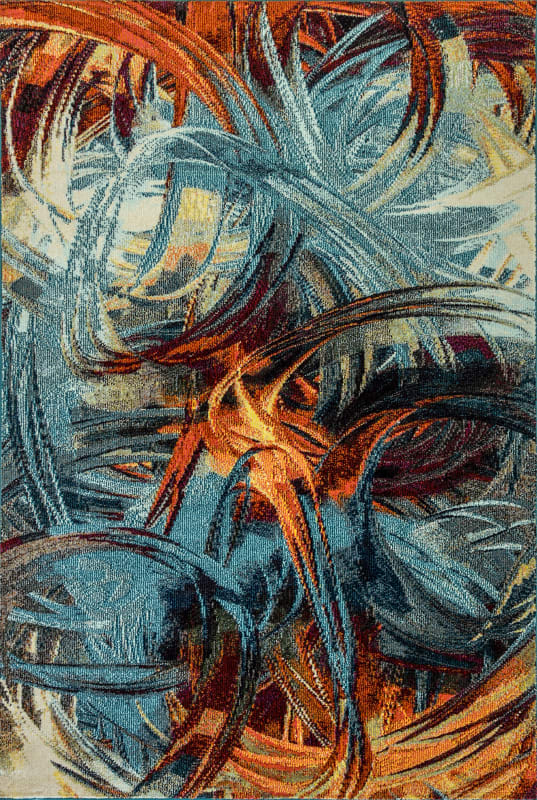 ZO696622536 - Dynamic Rugs - ZODIAC - Blue Multi 6622-536 - 5.3' x 7.7'