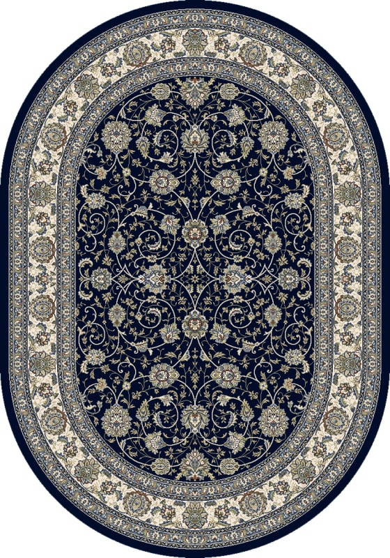 ANOV71057120346 - Dynamic Rugs - ANCIENT GARDEN - Navy 57120-3464 - 6.7' x 9.6' Oval