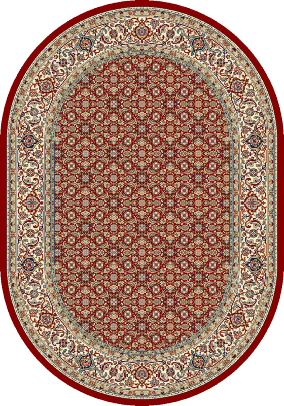 ANOV69570111414 - Dynamic Rugs - ANCIENT GARDEN - Red Ivory 57011-1414 - 5.3' x 7.7' Oval