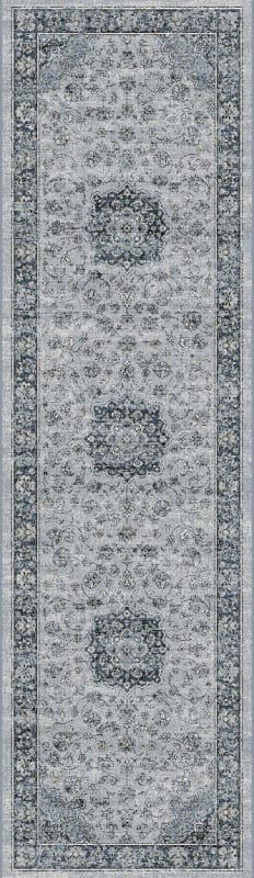 AN28575599686 - Dynamic Rugs - ANCIENT GARDEN - Silver Blue 57559-9686 - 2.2' x 7.7'