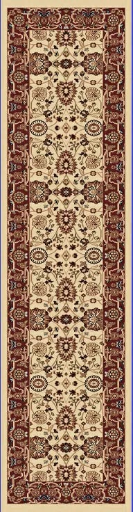 YA282803130 - Dynamic Rugs - YAZD - Cream Red 2803-130 - 2' x 7.7'