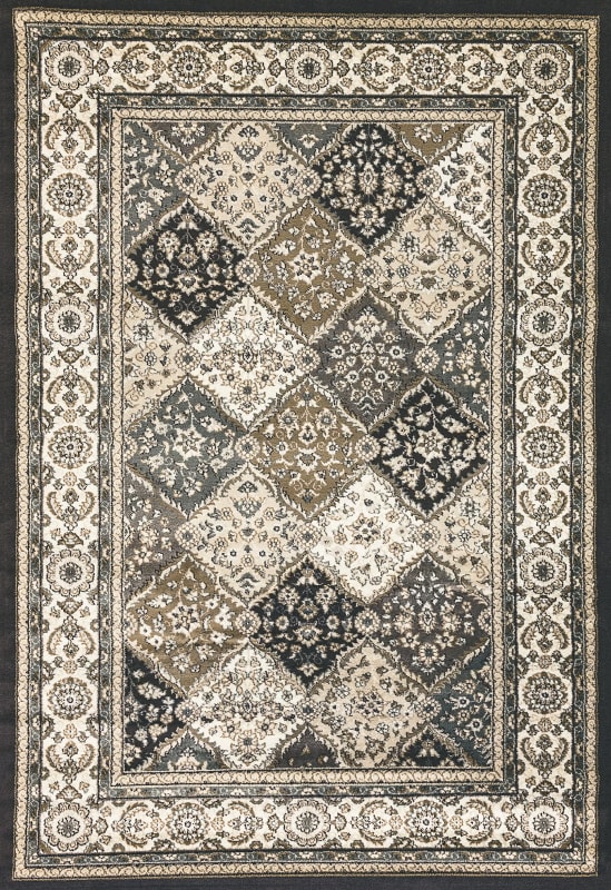YA698471910 - Dynamic Rugs - YAZD - Grey Ivory 8471-910 - 5.3' x 7.7'