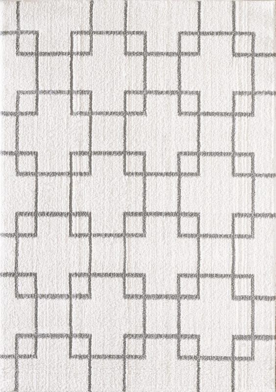 SI9125901119 - Dynamic Rugs - SILKY SHAG - Ivory Silver 5901-119 - 7.1' x 10.1'