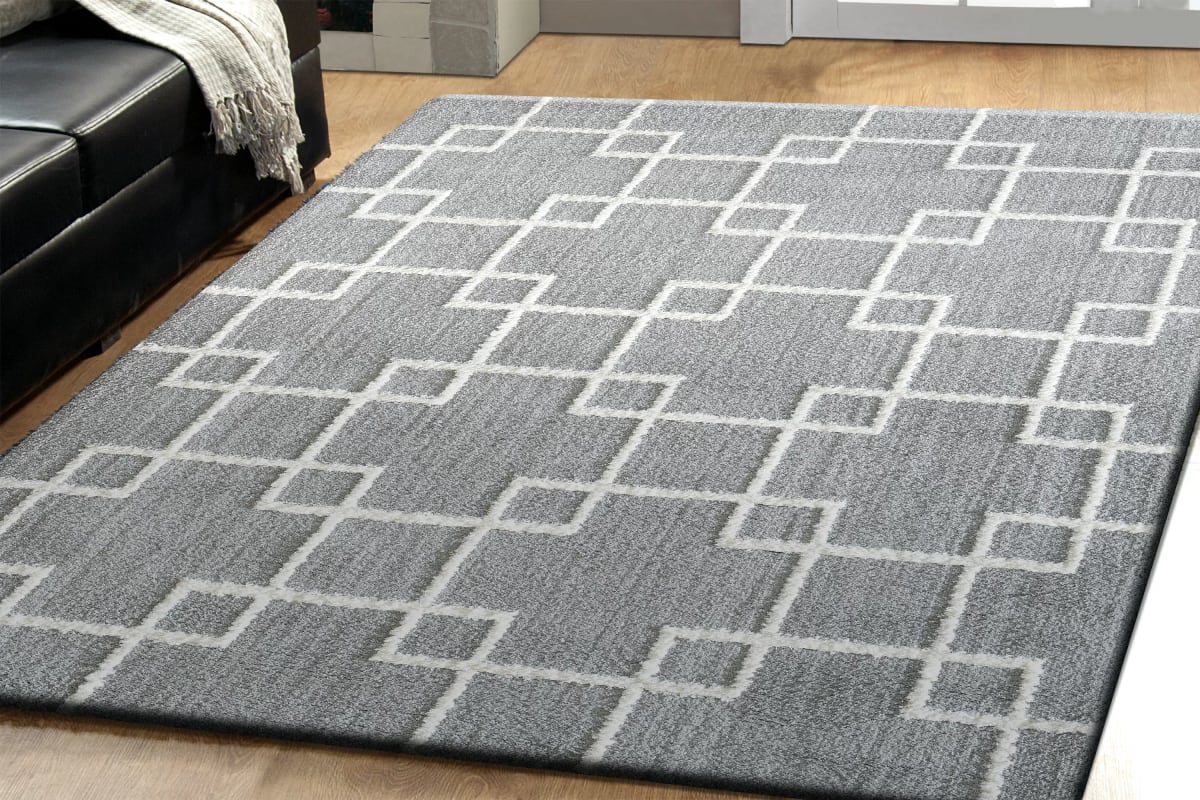 SI9125901901 - Dynamic Rugs - SILKY SHAG - Silver 5901-901 - 7.1' x 10.1'