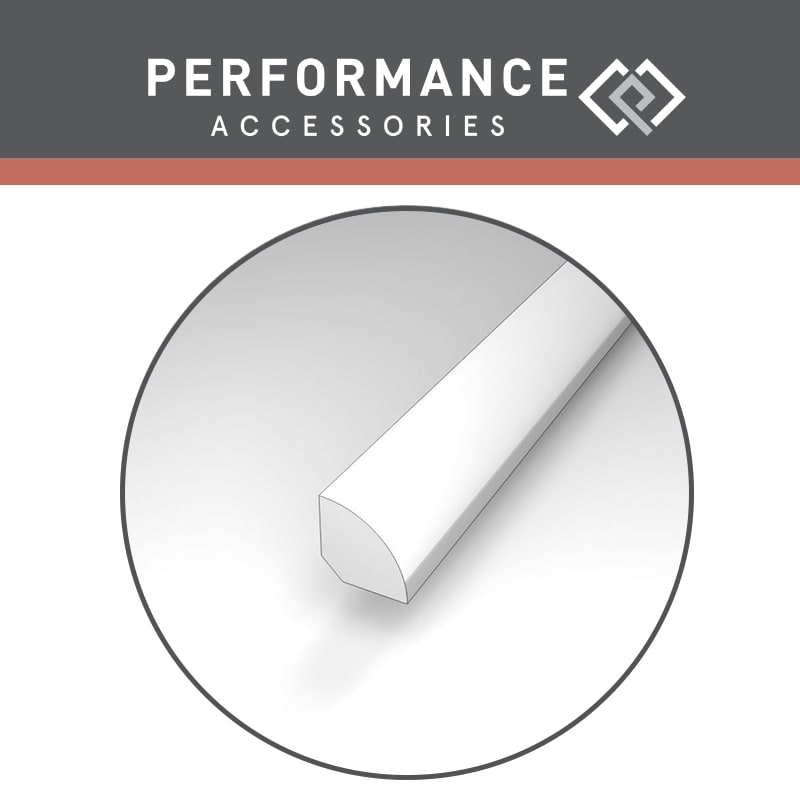 AVQND-WHITE - Aladdin's Performance Accessories - White Quarter Round - AVQND-WHITE