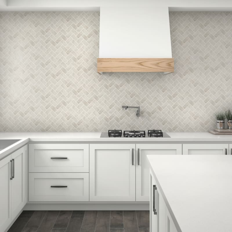 AR4024HERRMS1P2 - Daltile - Archaia - Relic White - 2 x 4 - Herringbone Mosaic