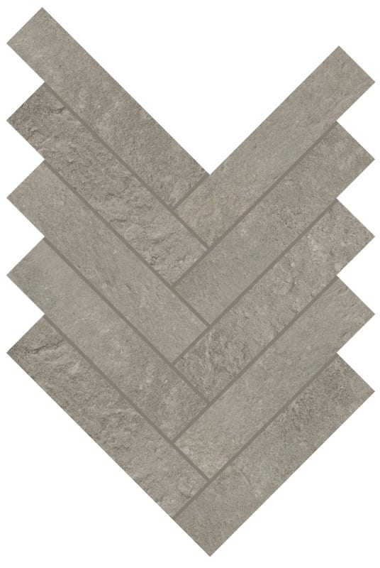 RK13HER26MSXTMT - Daltile - Rekindle - Medium Grey - 2 x 6 - Herringbone Mosaic