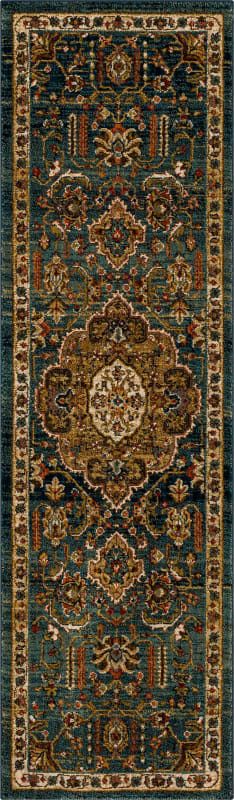 90933-50123-028094 - Karastan - Spice Market - Aksum Aquamarine - 2' 4" X 7' 10"