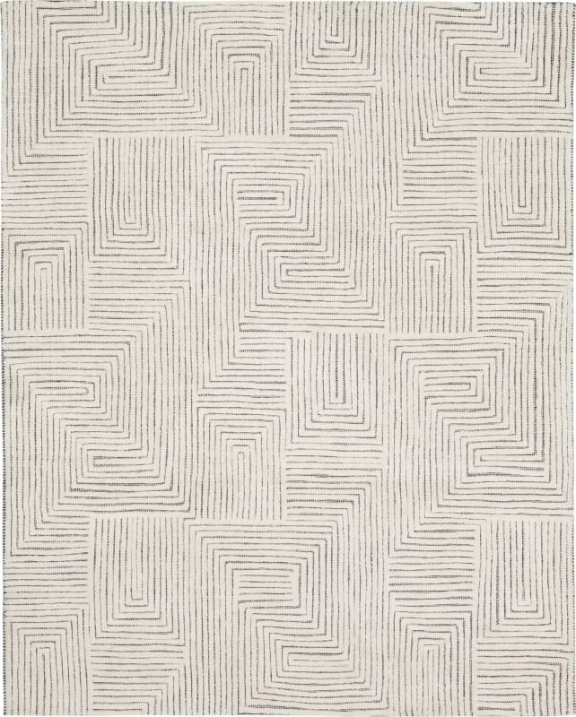 R1103-3512-096120 - Drew & Jonathan Home by Karastan - Sirocco - Algiers Black/White - 8' X 10'
