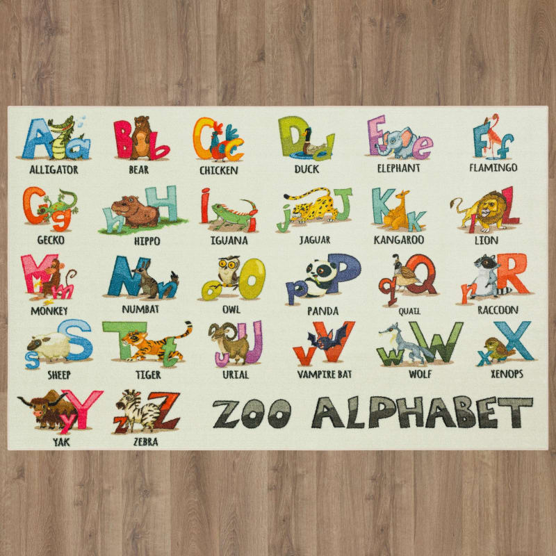Z0354-A416-096120 - Mohawk Home - Prismatic - Alphabet Zoo Multi - 8' X 10'