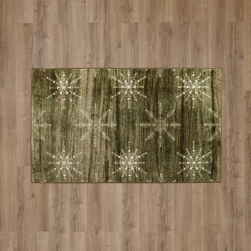 ZW022-A481-030050 - Mohawk Home - Prismatic - Barnwood Snowflakes Driftwood - 2' 6" X 4' 2"