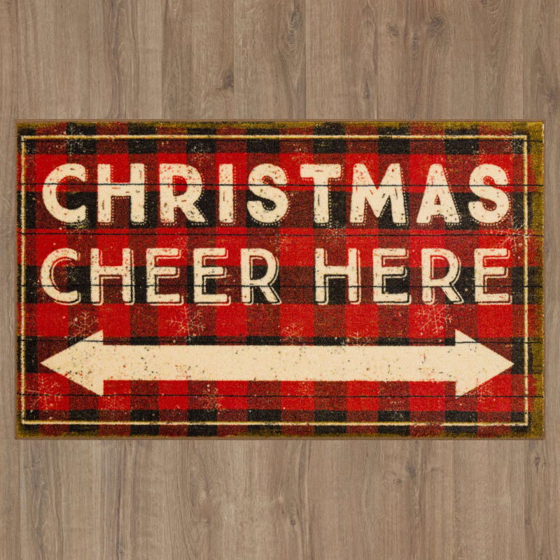 ZW228-A400-030050 - Mohawk Home - Prismatic - Christmas Cheer Here Red - 2' 6" X 4' 2"