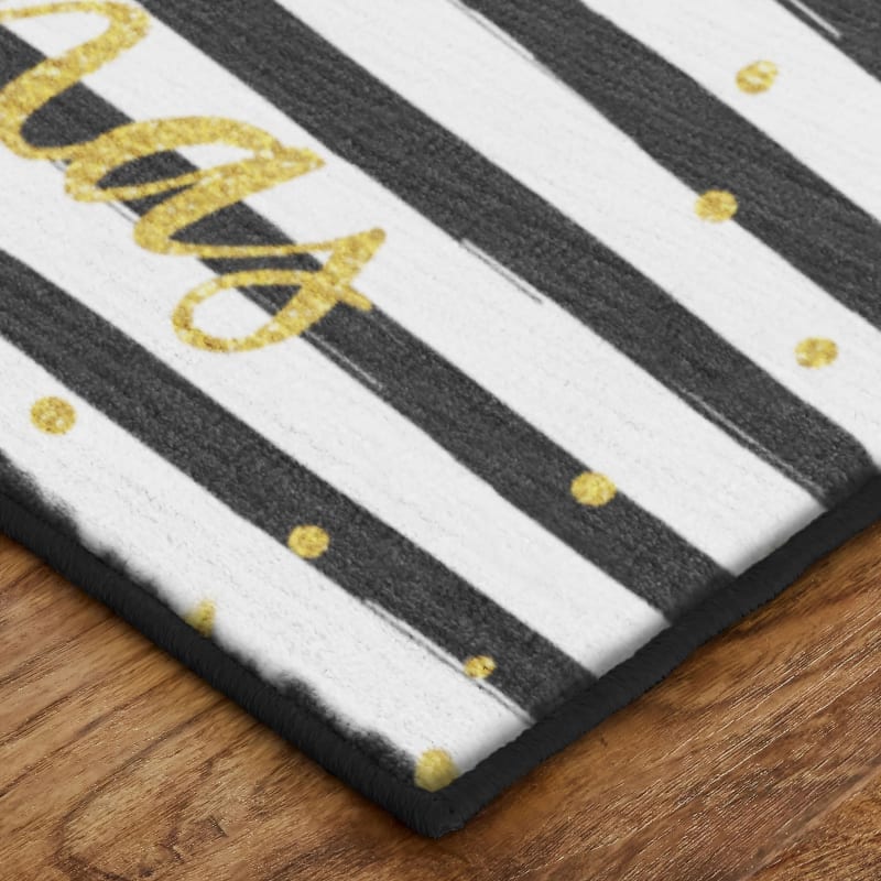 Prismatic - Christmas Stripe Black/White ZW034-A442 - Mohawk Home - Prismatic - Christmas Stripe Black/White ZW034