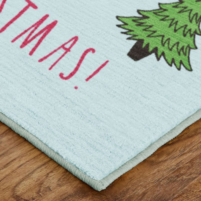 ZW027-A411-030050 - Mohawk Home - Prismatic - Christmas Trees Light Blue - 2' 6" X 4' 2"