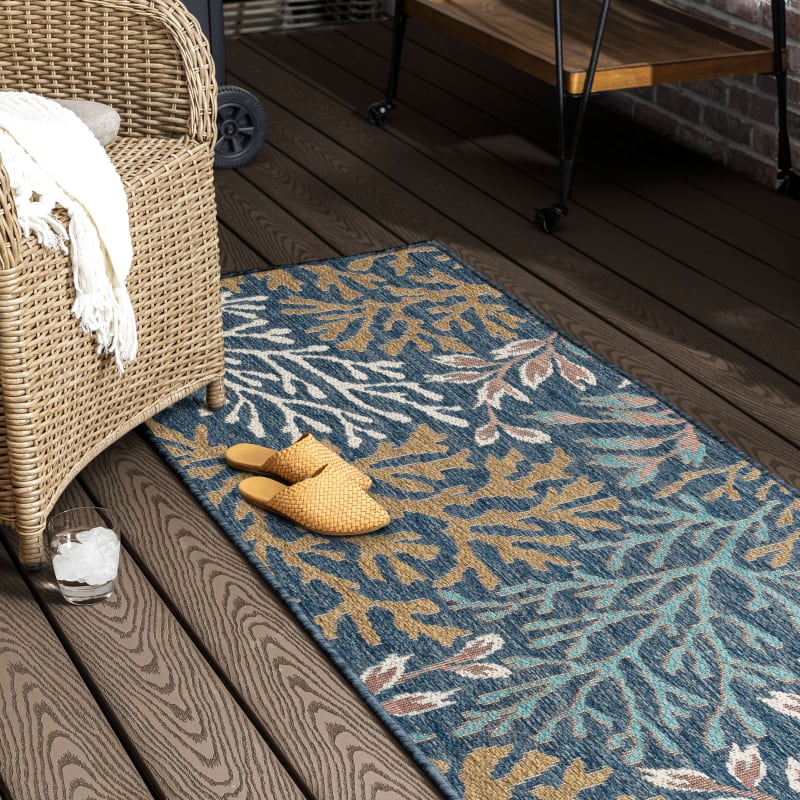 MH Outdoor - Coral Teal 92378-4121 - Mohawk Home - MH Outdoor - Coral Teal 92378
