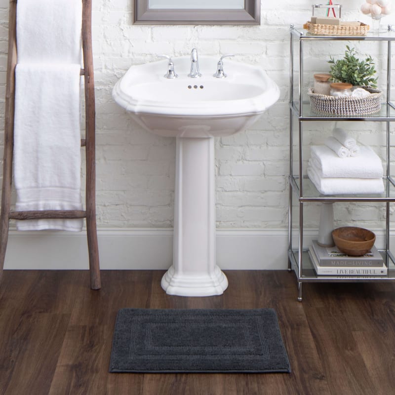 Boardwalk Bath - Cotton Reversible Charcoal N6474-9960 - Mohawk Home - Boardwalk Bath - Cotton Reversible Charcoal N6474