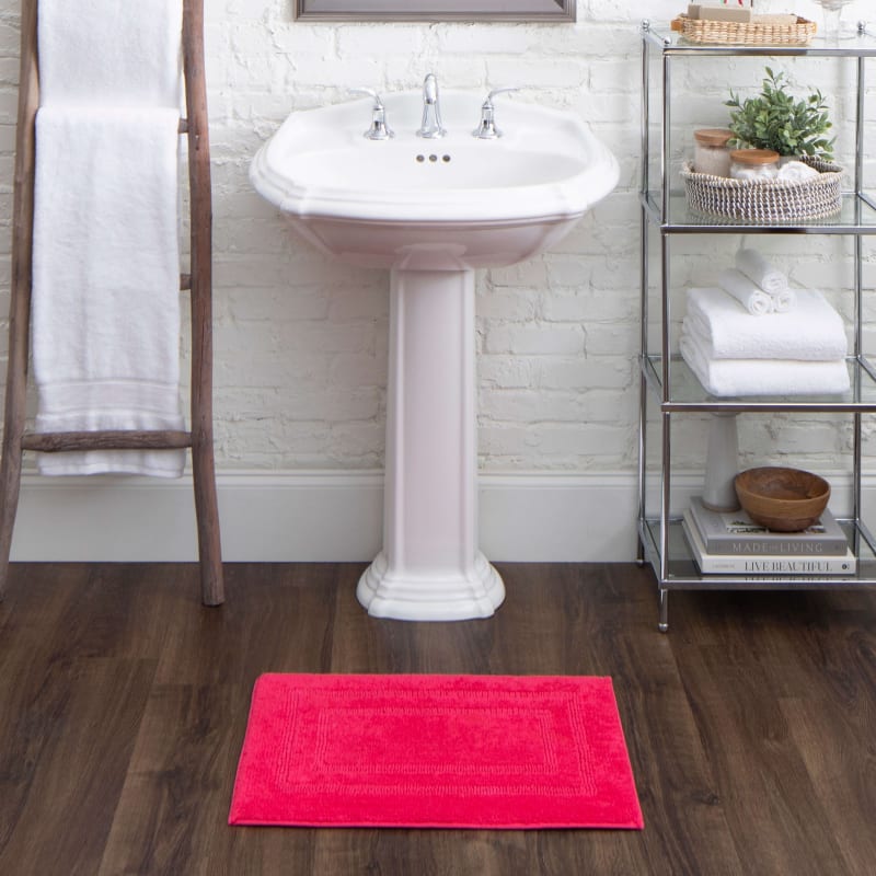 Boardwalk Bath - Cotton Reversible Fiesta Pink N6474-9201 - Mohawk Home - Boardwalk Bath - Cotton Reversible Fiesta Pink N6474