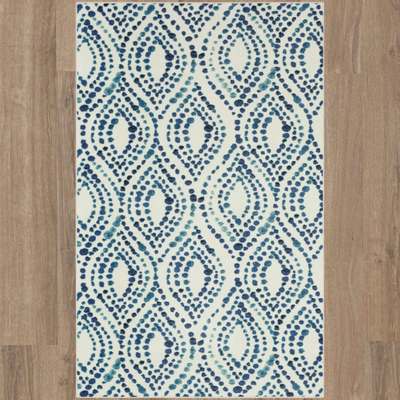 Z0254-A405-045060 - Mohawk Home - Prismatic - Dotted Ogee Navy - 3' 9" X 5'