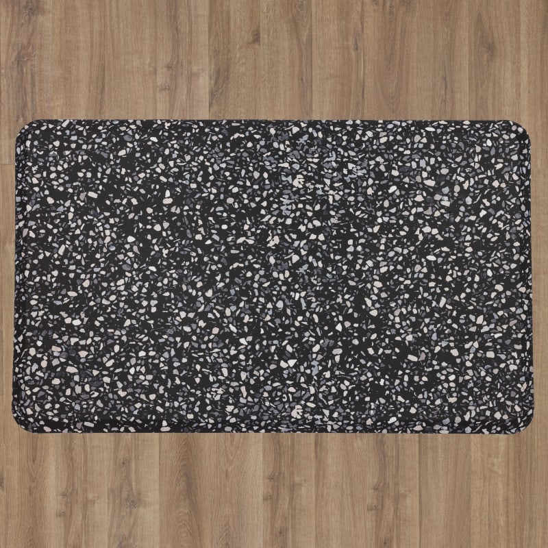 Dri-Pro Cushion Mat - Terrazo Tile Black 4872-19415 swatch