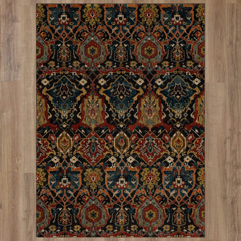 92371-90097-063094 - Karastan - Spice Market - Glenmore Charcoal - 5' 3" X 7' 10"