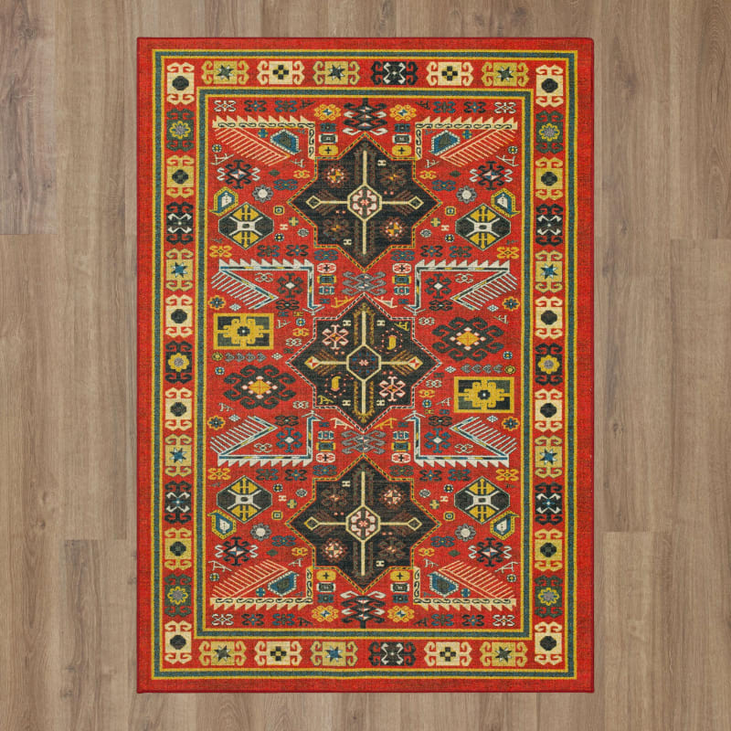 ZL016-A400-108144 - Mohawk Home - Carousel - Makara Red - 9' X 12'