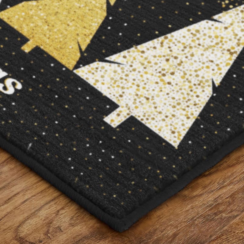 ZW061-A408-024040 - Mohawk Home - Prismatic - Merry Polkadot Trees Gold - 2' X 3' 4"