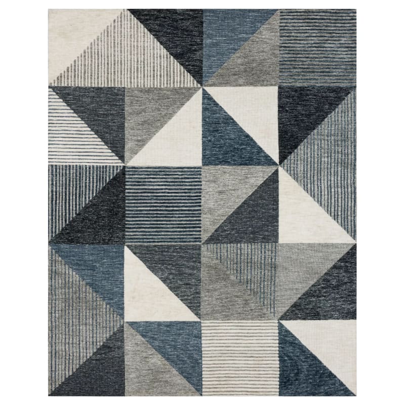 R1147-202-096120 - Drew & Jonathan Home by Karastan - Bowen - Oblique Blue - 8' X 10'