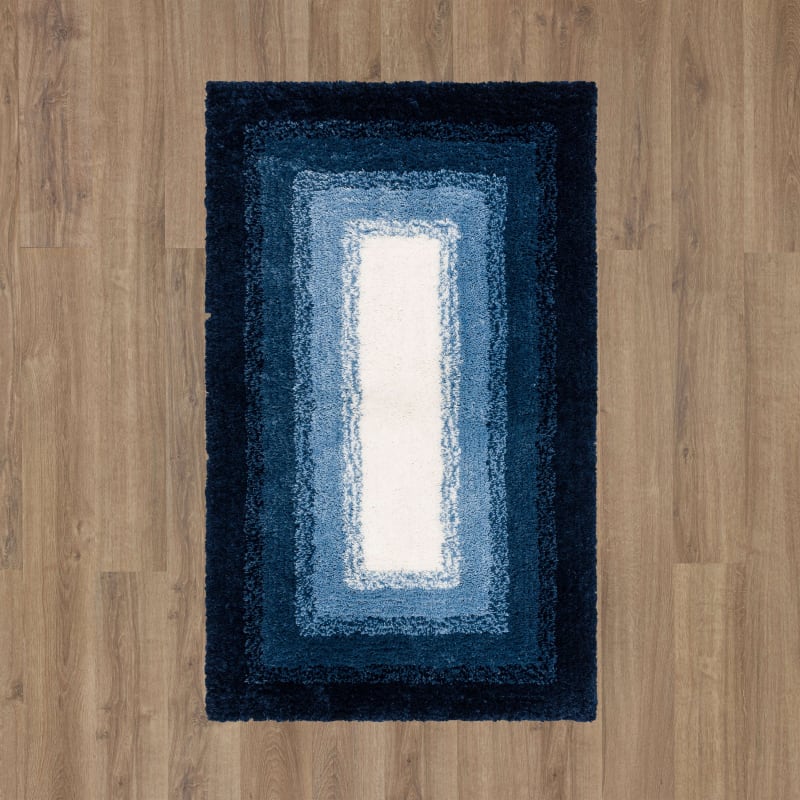 N6107-9566-027045 - Mohawk Home - Gradient Bath - Ombre Border Twilight - 2' 3" X 3' 9"