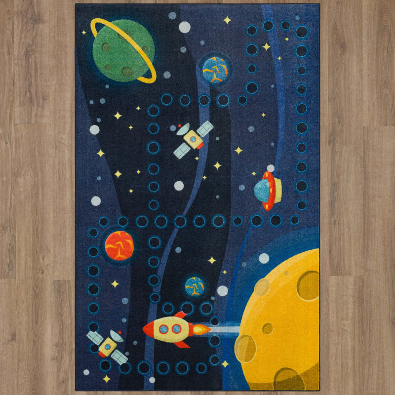 Z0334-A416-060096 - Mohawk Home - Prismatic - Space Rocket Multi - 5' X 8'