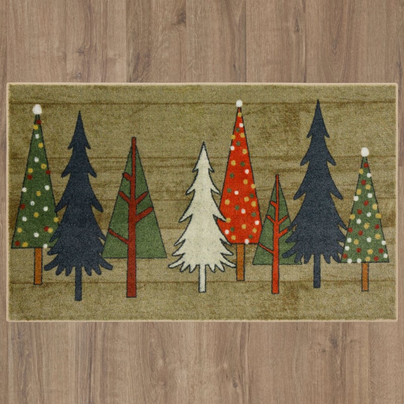 ZW108-A416-030050 - Mohawk Home - Prismatic - Wooden Holiday Trees Multi - 2' 6" X 4' 2"