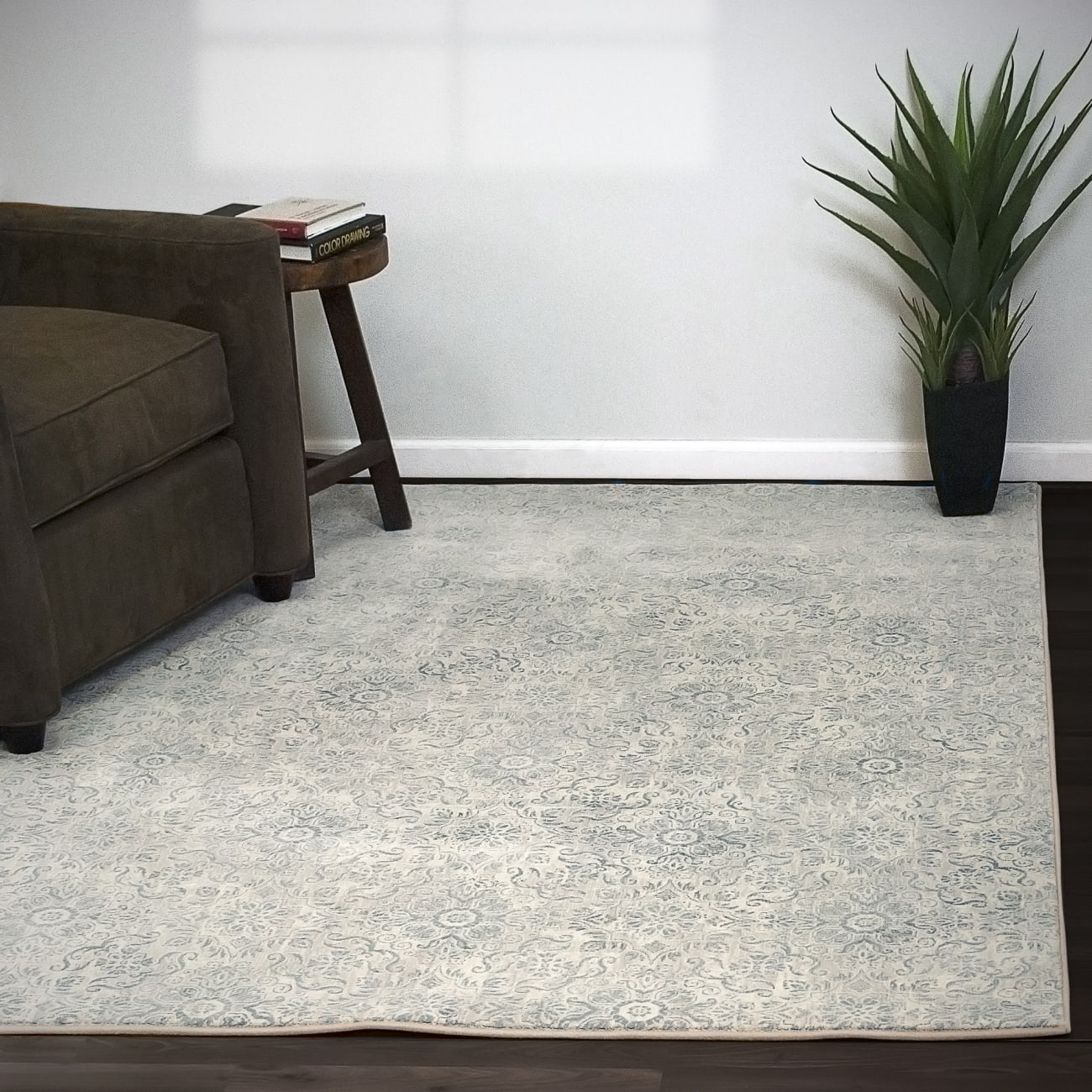 ANCIENT GARDEN - Silver Grey 57162-9646 - Dynamic Rugs - ANCIENT GARDEN - Silver Grey 57162-9646