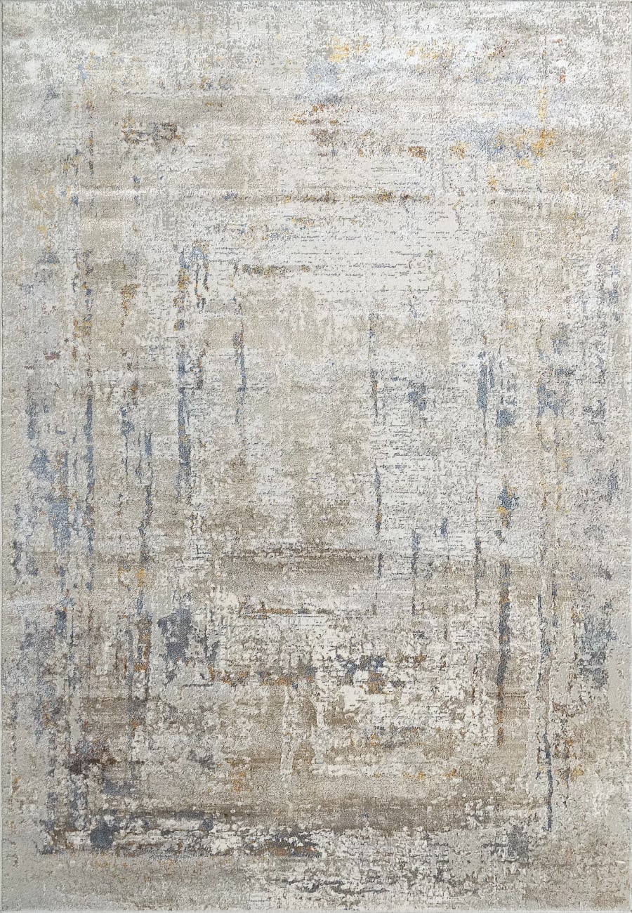 GD9121353875 - Dynamic Rugs - GOLD - Cream Silver Gold Blue 1353-875 - 7.1' x 10.1'