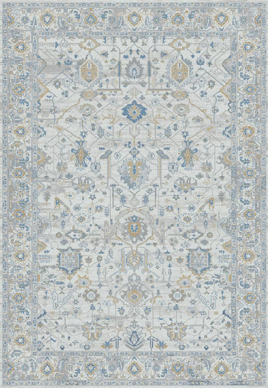 GD9121357897 - Dynamic Rugs - GOLD - Cream Silver Gold 1357-897 - 7.1' x 10.1'