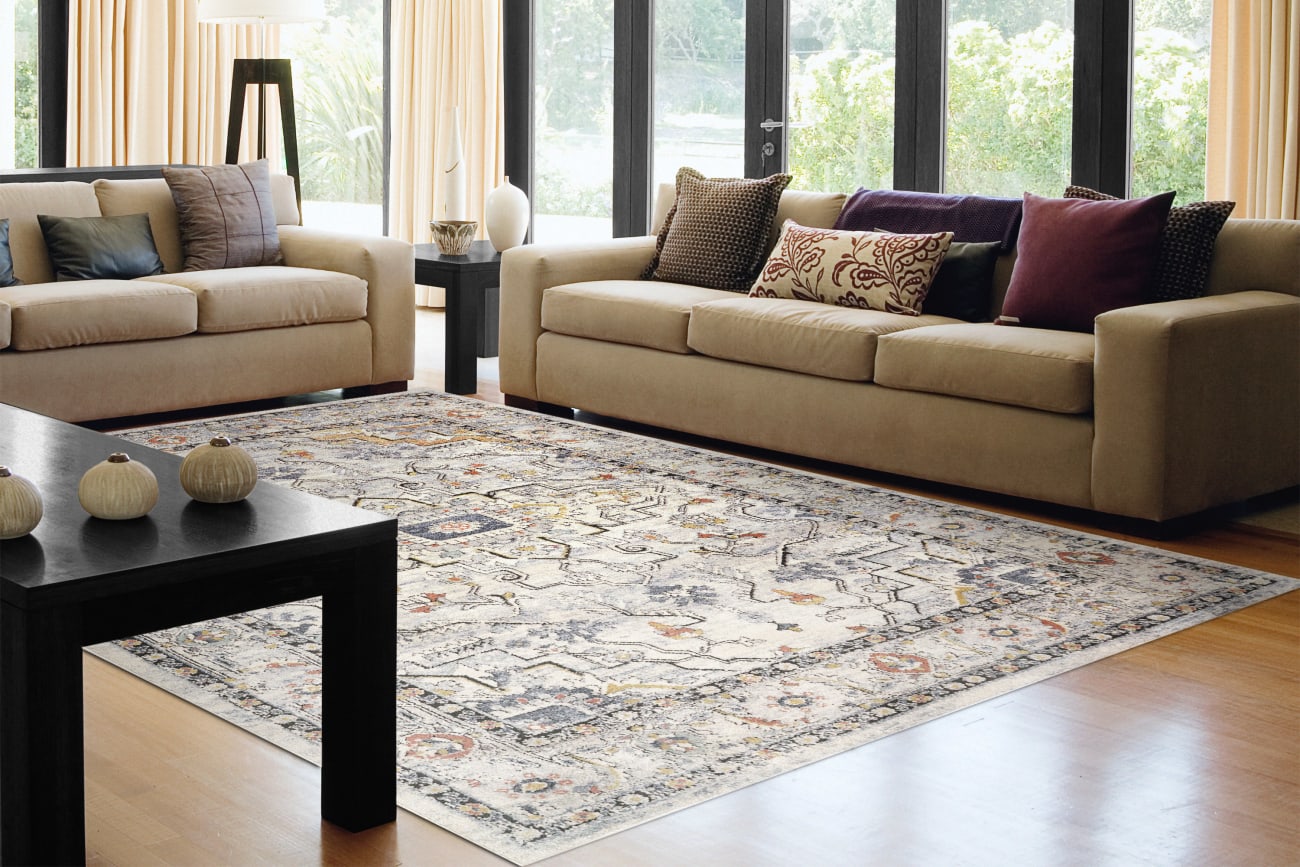 MABEL - Ivory Navy Multi 4094-159 - Dynamic Rugs - MABEL - Ivory Navy Multi 4094-159