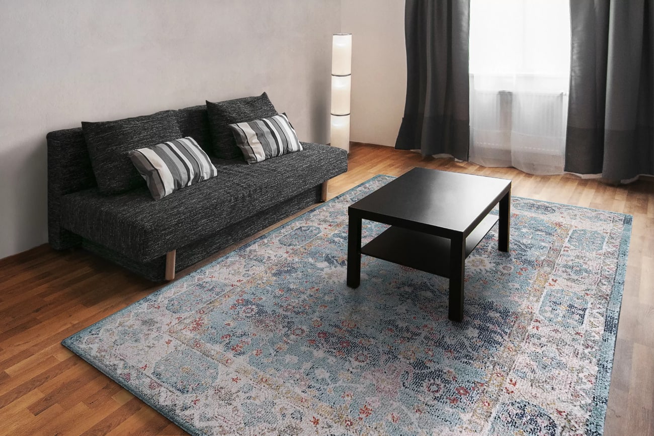OSR56197599 - Dynamic Rugs - SOMA - Blue Multi 6197-599 - 5.3' Round