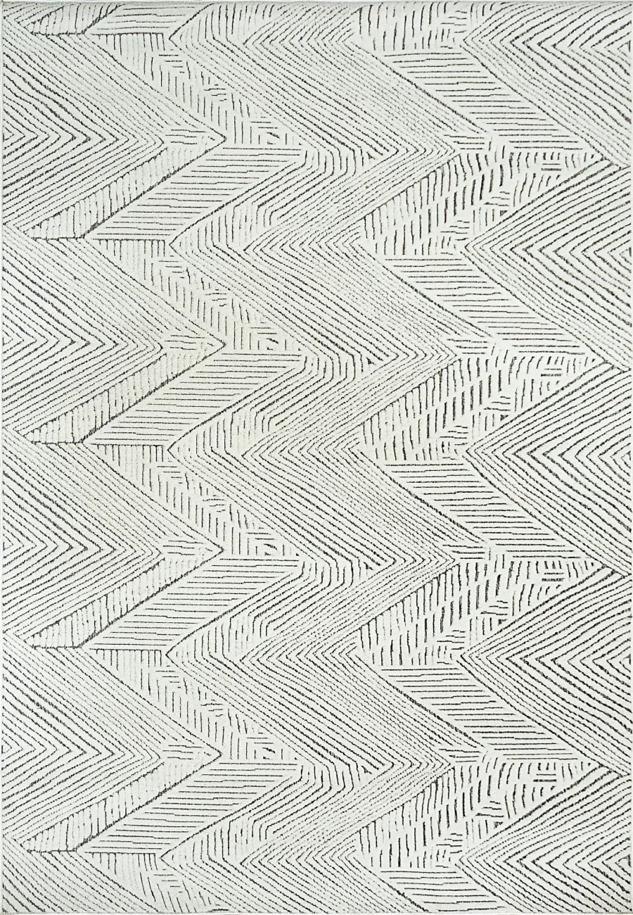 LT358142190 - Dynamic Rugs - LOTUS - Ivory Grey 8142-190 - 2.7' x 5'