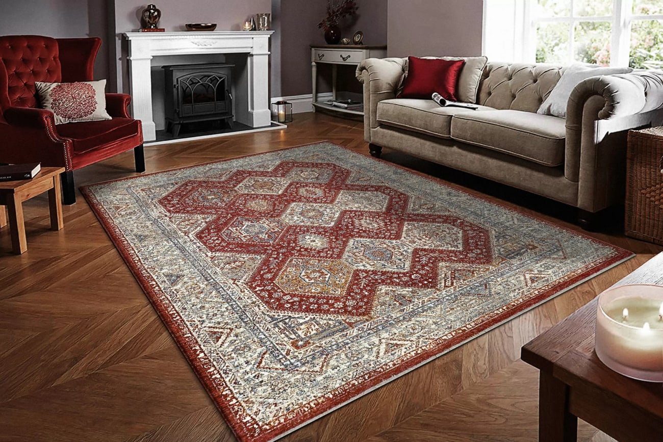 DAKOTA - Red Multi 6641-399 - Dynamic Rugs - DAKOTA - Red Multi 6641-399