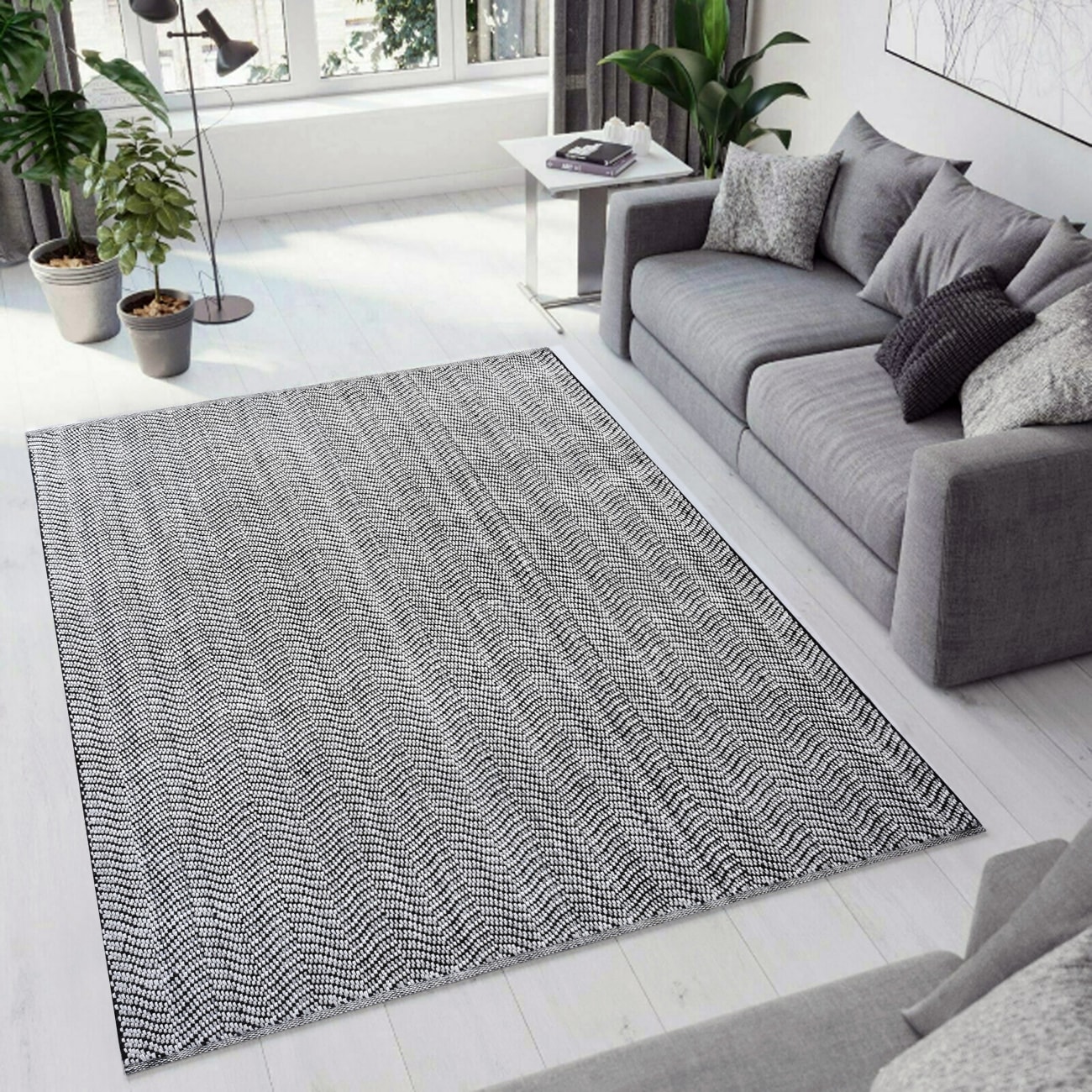 AG9122986919 - Dynamic Rugs - ALLEGRA - Grey Ivory Black 2986-919 - 8' x 10'