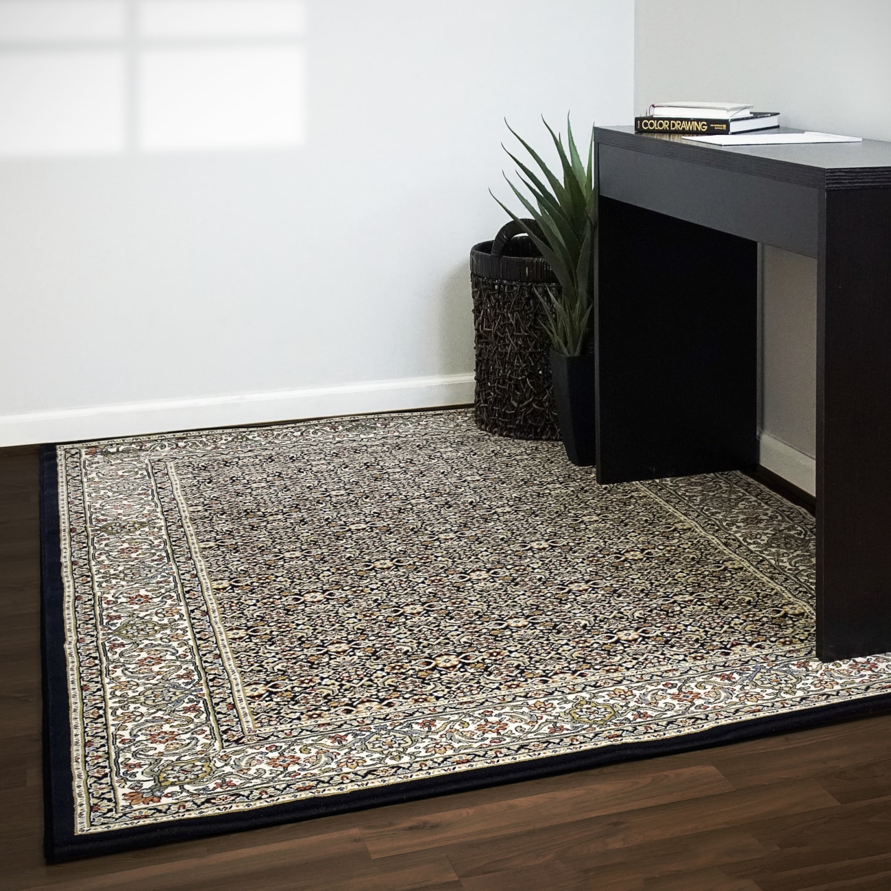 ANCIENT GARDEN - Navy 57011-3464 - Dynamic Rugs - ANCIENT GARDEN - Navy 57011-3464
