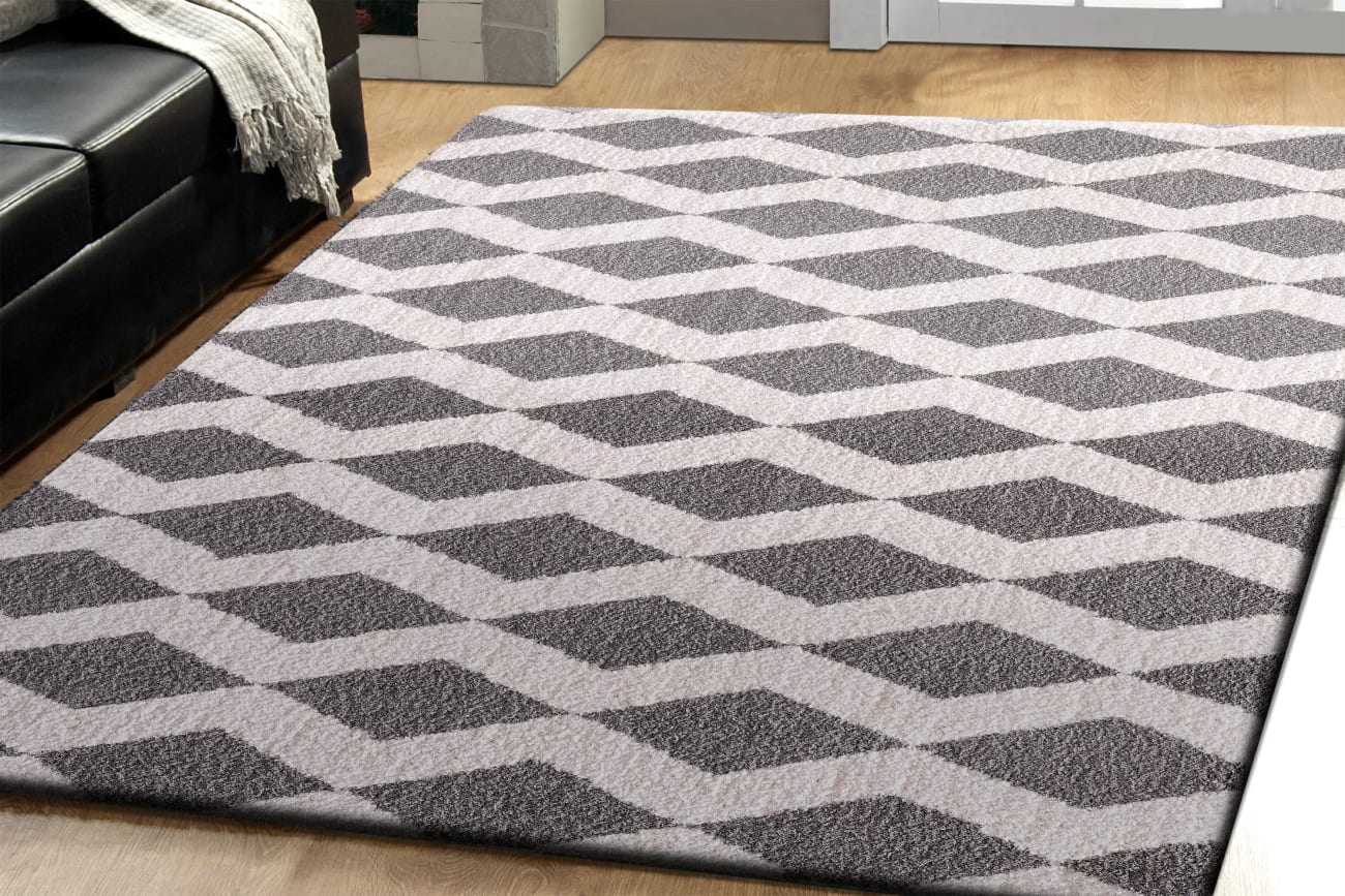 SI7105904119 - Dynamic Rugs - SILKY SHAG - White Silver 5904-119 - 6.7' x 9.6'