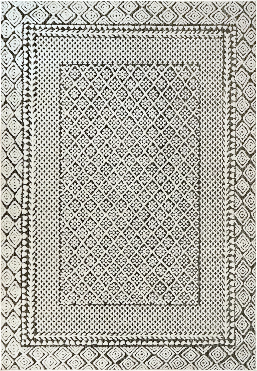 LT9128148190 - Dynamic Rugs - LOTUS - Ivory Charcoal 8148-190 - 7.1' x 10.1'