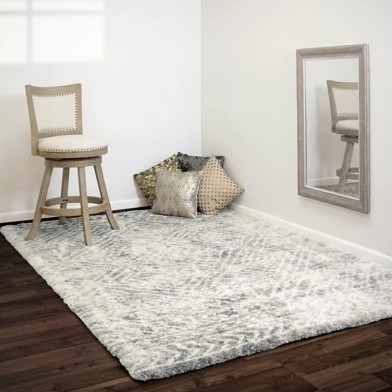 REVERIE - Cream Grey 3545-190 - Dynamic Rugs - REVERIE - Cream Grey 3545-190