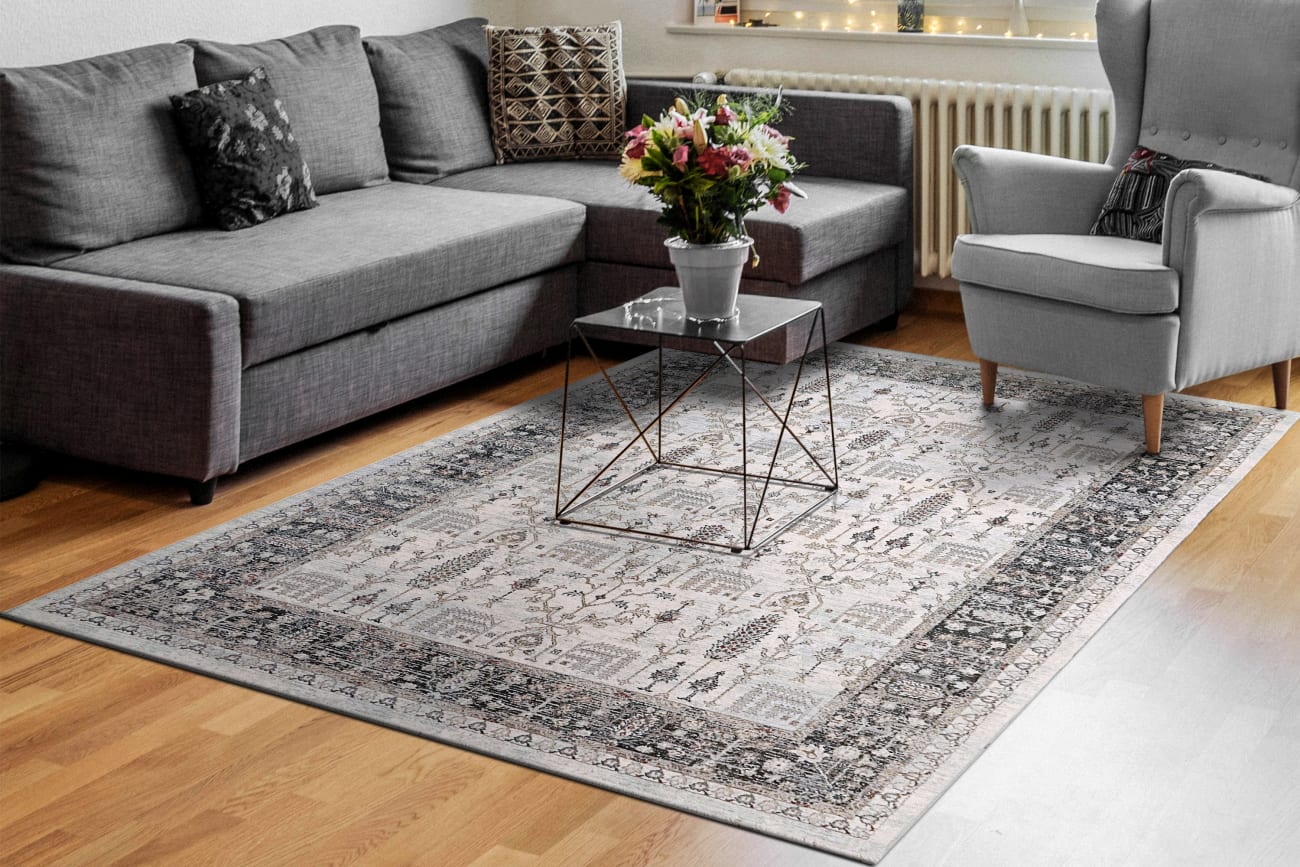 CARSON - Ivory Black 5225-109 - Dynamic Rugs - CARSON - Ivory Black 5225