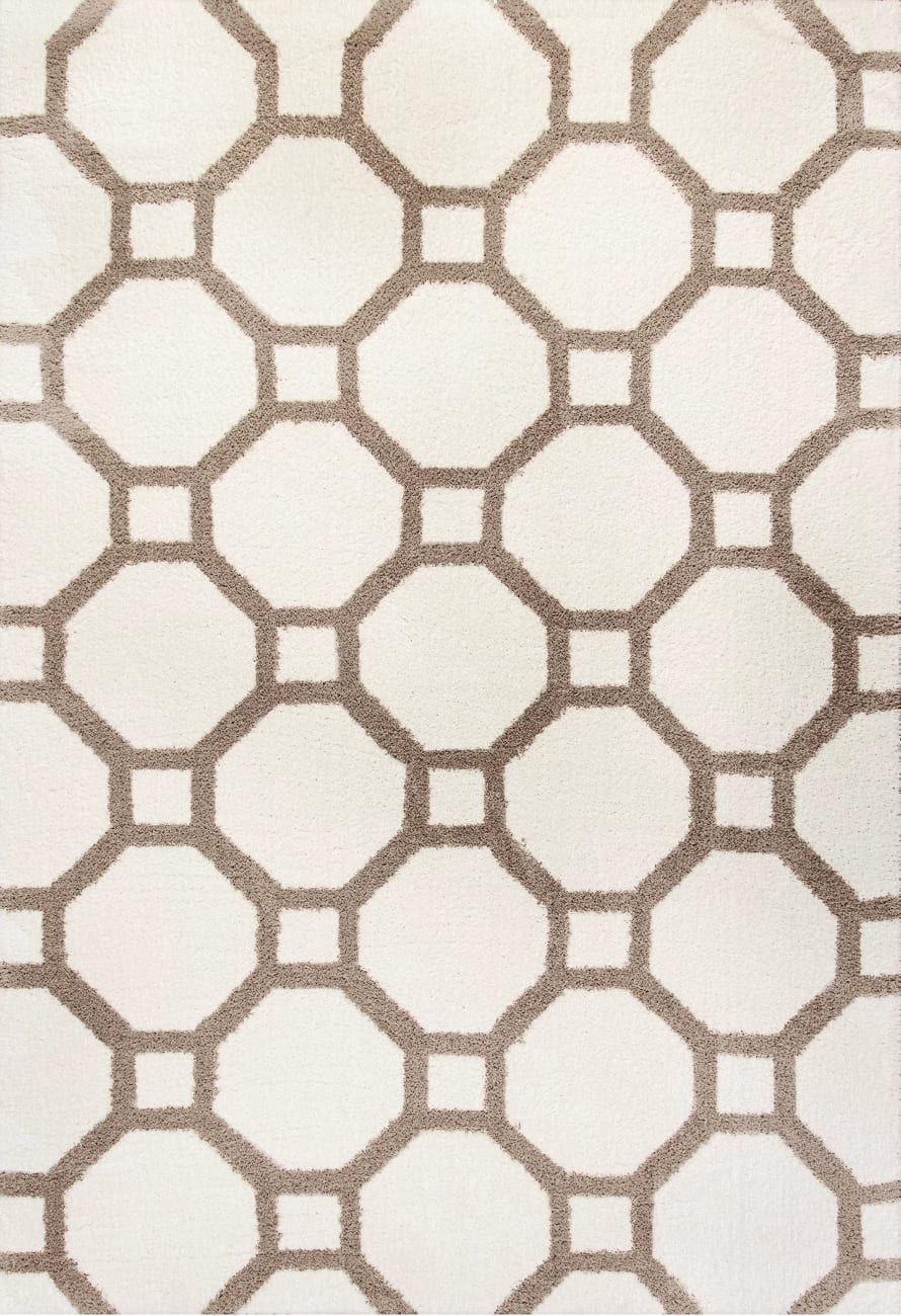 SI9125903110 - Dynamic Rugs - SILKY SHAG - White 5903-110 - 7.1' x 10.1'