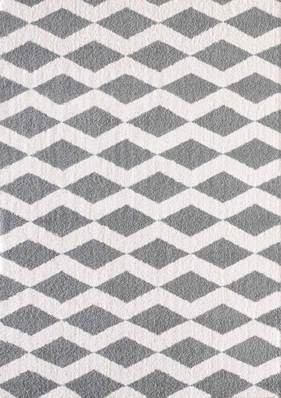 SI245904119 - Dynamic Rugs - SILKY SHAG - White Silver 5904-119 - 2' x 3.3'
