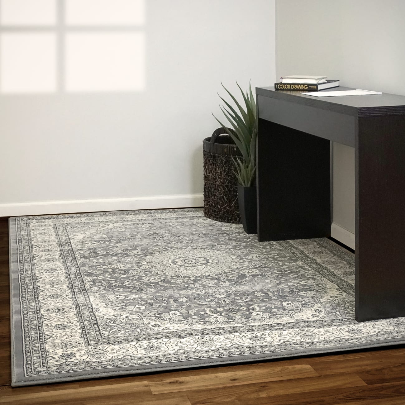 ANCIENT GARDEN - Grey Cream 57119-5666 - Dynamic Rugs - ANCIENT GARDEN - Grey Cream 57119-5666