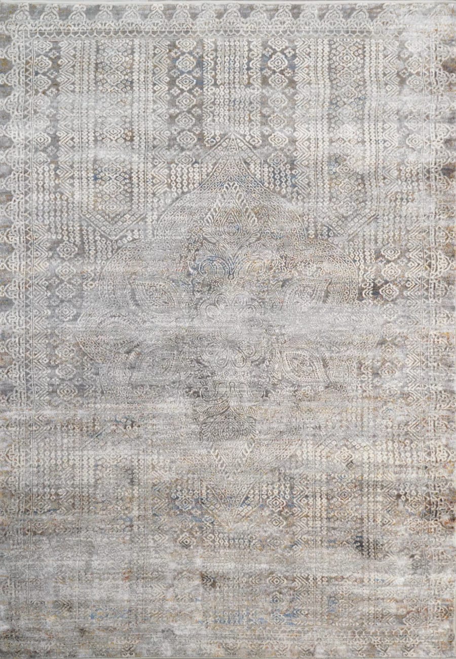 GD691361915 - Dynamic Rugs - GOLD - Grey Ivory Navy 1361-915 - 5.3' x 7.7'