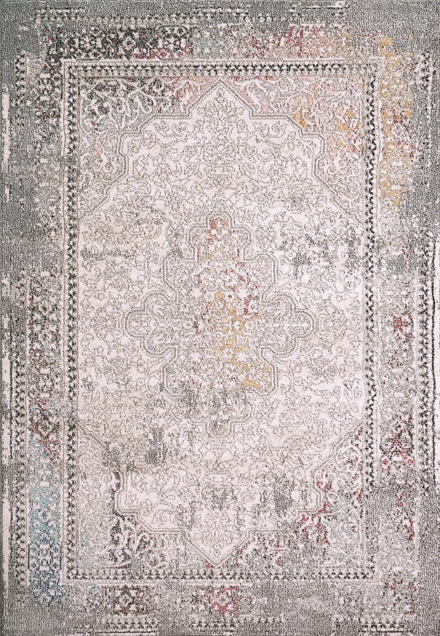 OSR56194199 - Dynamic Rugs - SOMA - Ivory Grey Multi 6194-199 - 5.3' Round