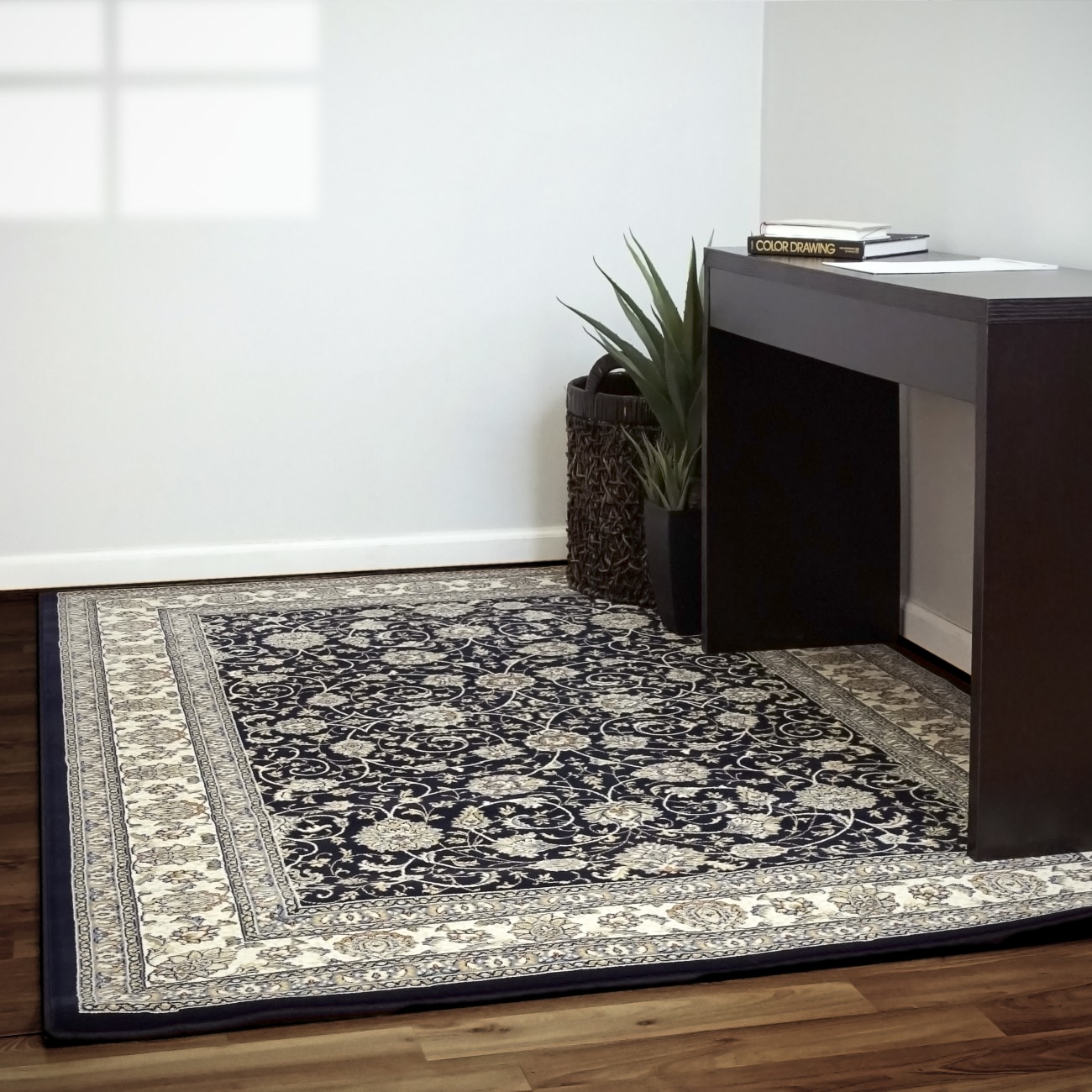 ANCIENT GARDEN - Navy 57120-3464 - Dynamic Rugs - ANCIENT GARDEN - Navy 57120-3464