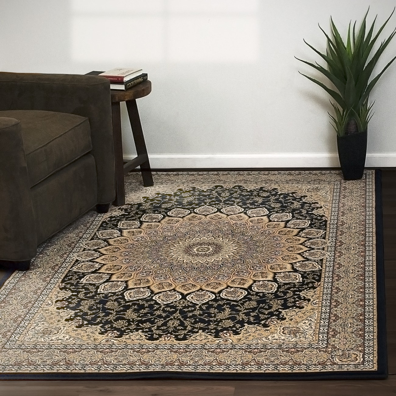ANCIENT GARDEN - Navy 57090-3484 - Dynamic Rugs - ANCIENT GARDEN - Navy 57090-3484